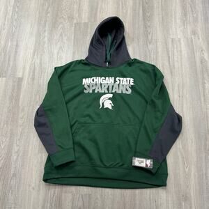 NEW Michigan State Spartans Hoodie Men's 2XL XXL Green Gray Sweatshirt MSU
